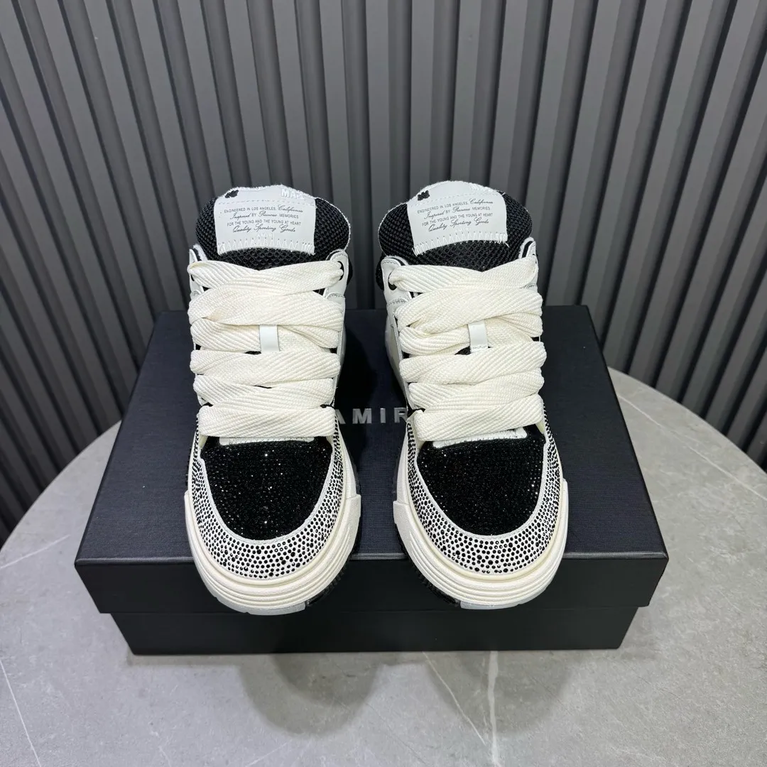Men's shoes 💰760💰 AMIRI AMIRI fashion brand hot sale 🔥 Available all year round, couples 💑 Official website synchronization Imported fabrics 1⃣️ vs 1⃣️ replica, original factory special original sole, 35-45 (45. non-refundable)